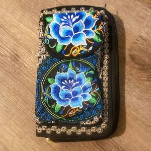 Embroidered Wallet NWOT
